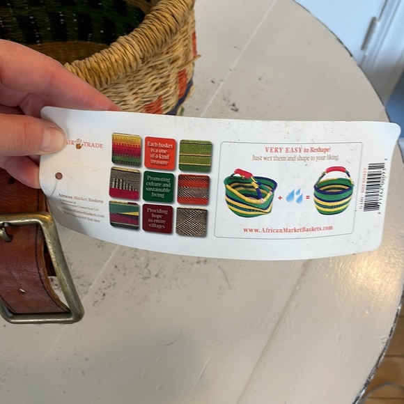 African market bicycle basket multicolored - Picture 12 of 13